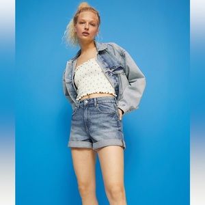 H&M Mom High Denim Shorts